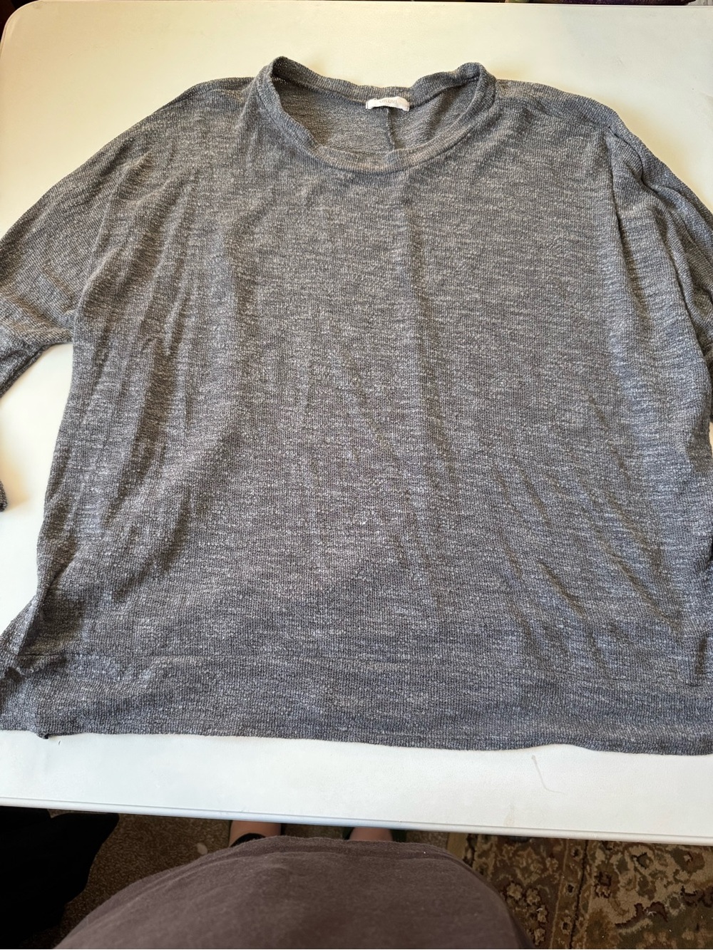 Women’s Lightweight Gray Crewneck Sweater